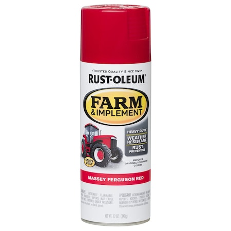 Rust-Oleum Farm & Implement Paint, Gloss, Massey Ferguson Red, 1 gal 280134